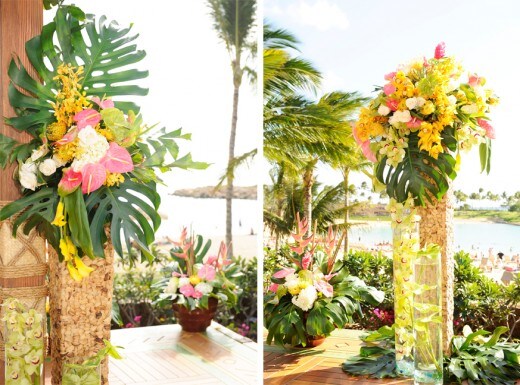 Floral decor at Makaloa Garden in Aulani