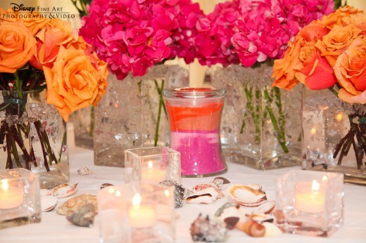 Sarah & Matthew's Disney's Fairy Tale Wedding centerpieces
